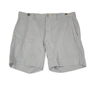 Polo Ralph Lauren Classic Fit Seersucker Striped Shorts Mens Size 35 Blue White‎